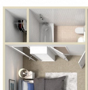 Las Ventanas Apartments 1 Bedroom Apartment Floor Plan